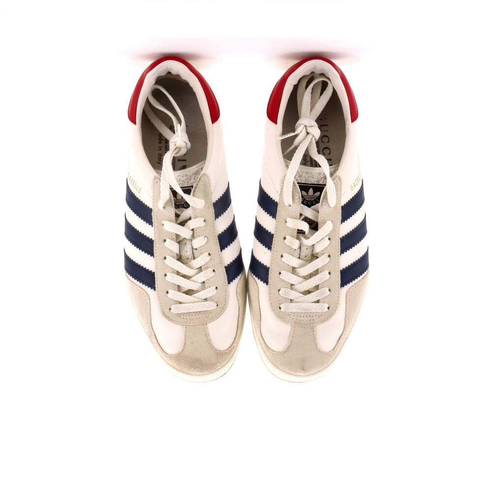 Gucci x Adidas Men's Gazelle Sneakers Leather and Suede with Faux Leather - Picture 3 of 6
